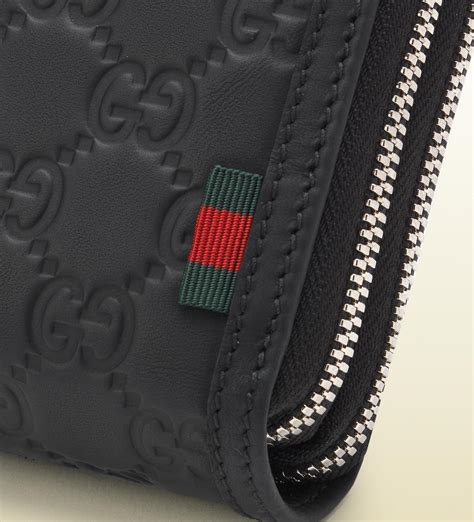 gucci zip wallet men's